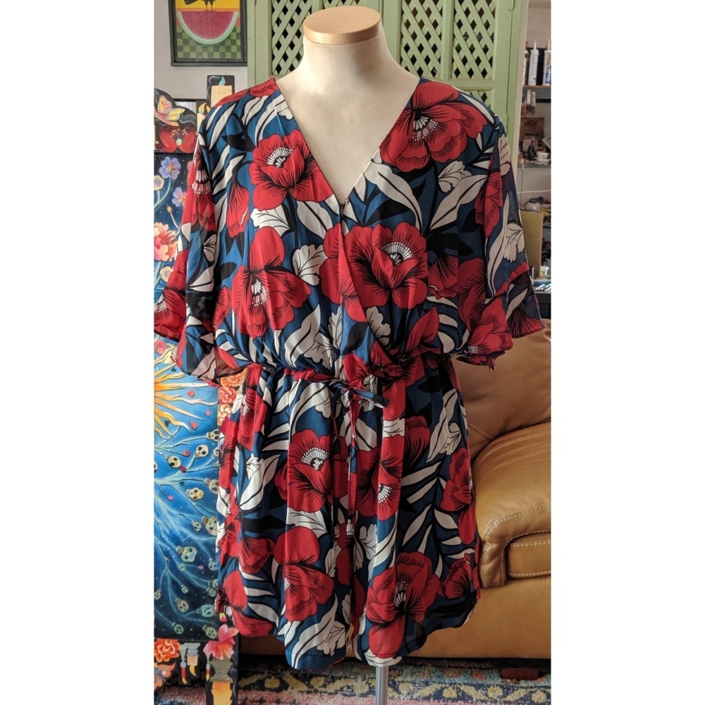 Floral print women's romper